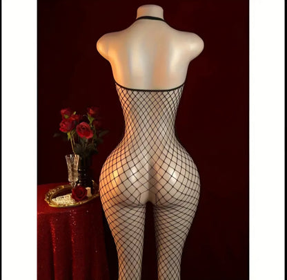 🔥 Sexy Open-Toe Fishnet Bodysuit | High Support Nightwear 🔥 - One Size