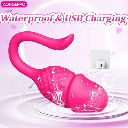 Wearable Vibrator APP Remote Control Female Adult Sex Toys for Women, 2 in 1 Vibrating Panties Egg with 9 Modes Pinpoint Clitoral Dual Stimulation, Waterproof Mini Couples Sex Toy