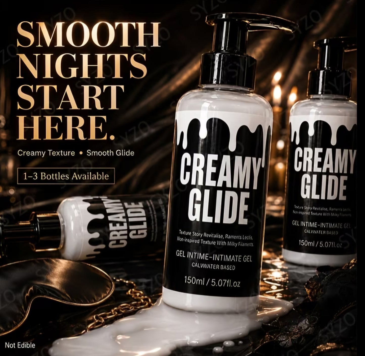 Creamy Glide Water-Based Intimate Gel Lubricant (150 ml / 5.07 fl oz)