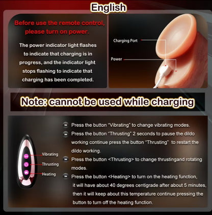 Dual-Motion Euphoria: 13-Speed Thrusting & Vibrating Remote Dildo