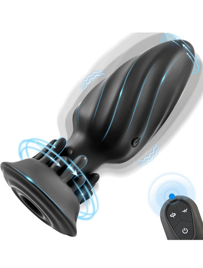 Anal Plug Adult Sex Toy with 10 Rotation & Vibration Modes, Prostate Massager Anal Sex Toys with Rotating Tentacles, Prostate Toys Vibrating Butt Plug Anal Dildo with Remote, Sex Toys for Gay & Couple