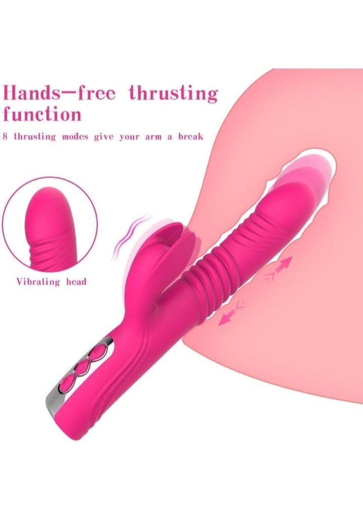 Dual Motor G-Spot & Clitoral Stimulator with 10x10 Powerful Vibrations, Waterproof, Medical-Grade Silicone, Magnetic USB Charging, Discreet Packaging, Best Adult Sex Toy for Women & Couples