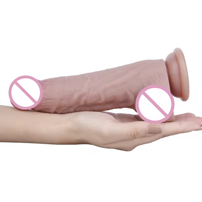 Ultra-Realistic Thick Boy Silicone Dildo with Strong Suction Cup Base – 8.26 x 1.96 Inches