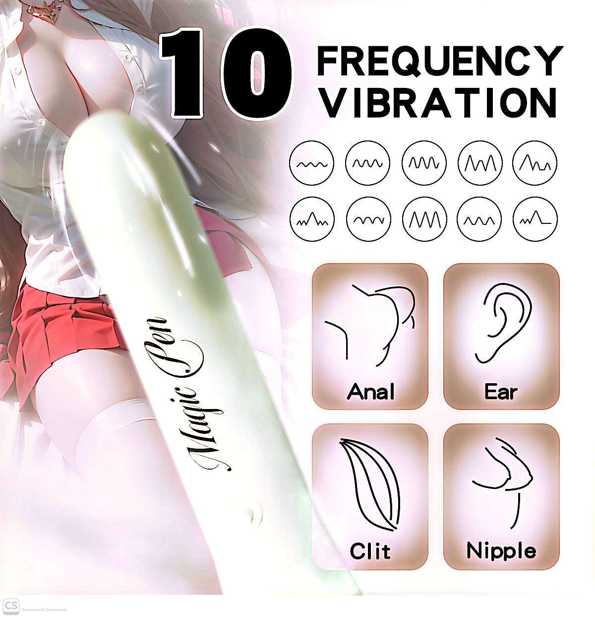 10-Frequency Vibrating Makeup Brush Massager – USB Rechargeable & Waterproof