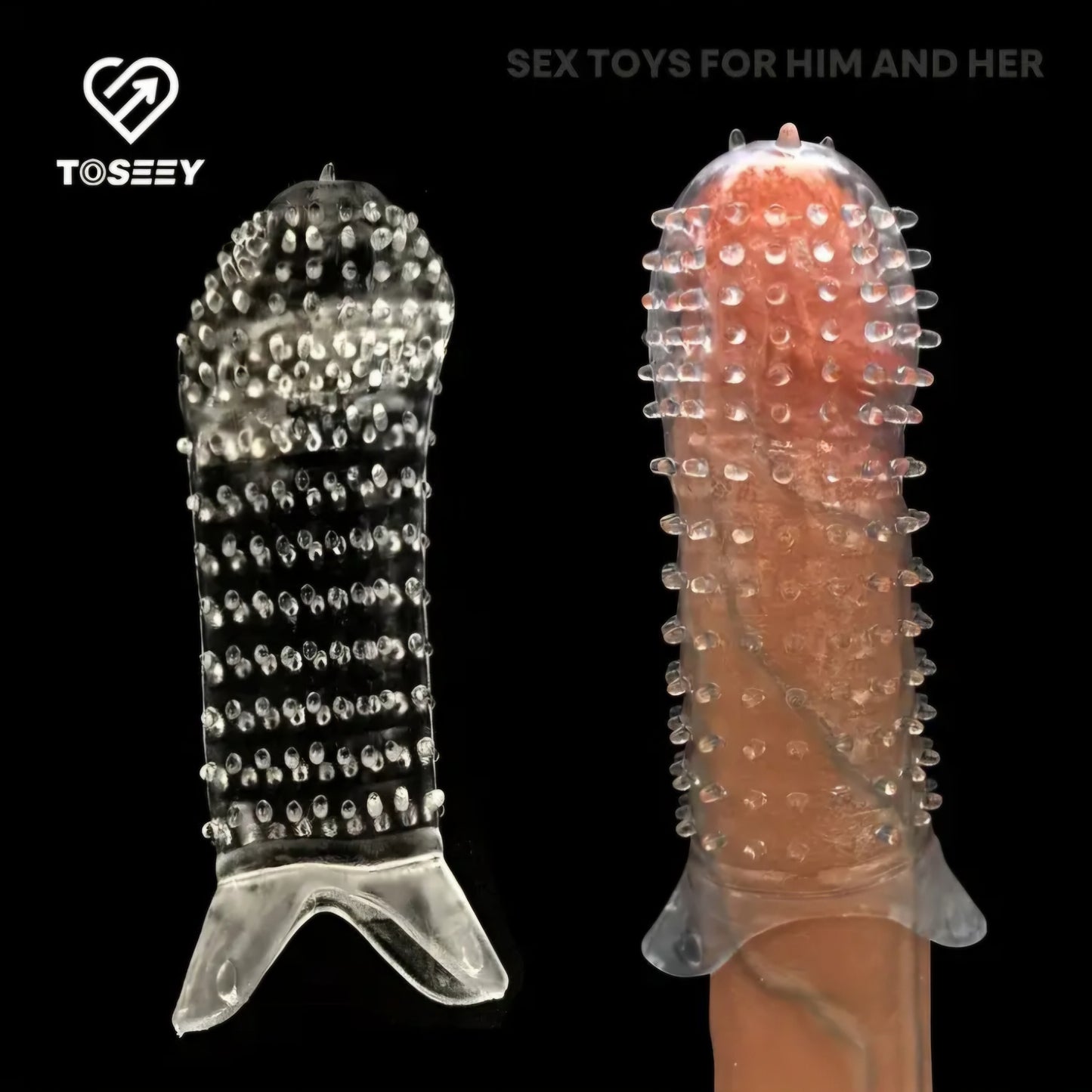 5 Piece Reusable Wolf Condom Sleeve