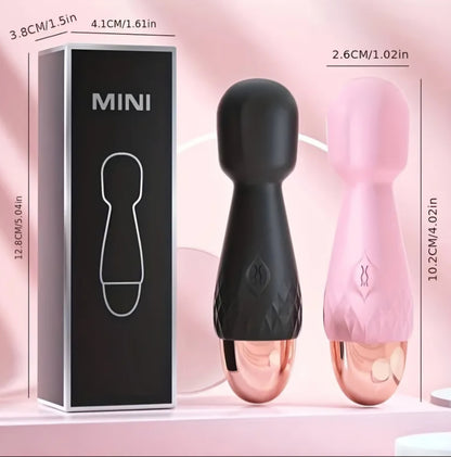 4 Inch Mini Wand Vibrator – 10 Modes of Pocket-Sized Power (Pink)