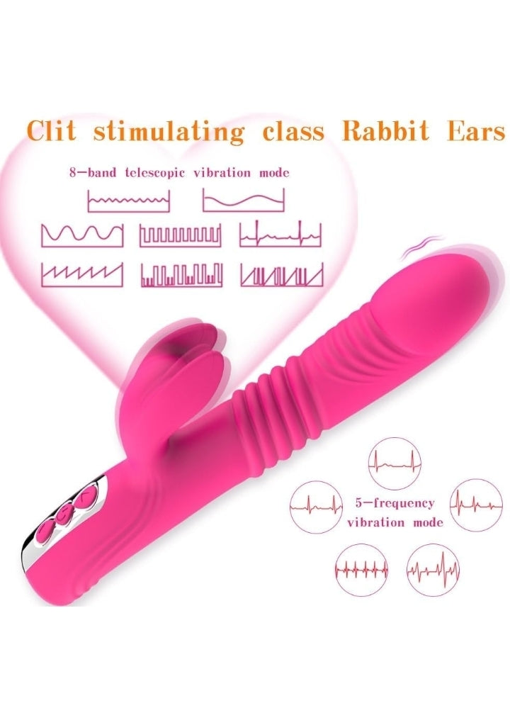 Dual Motor G-Spot & Clitoral Stimulator with 10x10 Powerful Vibrations, Waterproof, Medical-Grade Silicone, Magnetic USB Charging, Discreet Packaging, Best Adult Sex Toy for Women & Couples