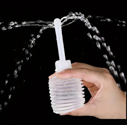 180ml Accordion-Style Travel Enema Bulb – Flexible Nozzle Personal Irrigator