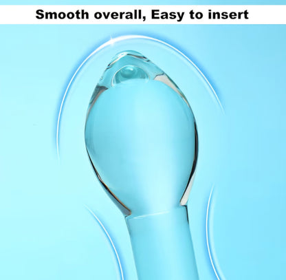 Glass Butt Plug Training Kit for Beginners, 3 Pcs Crystal Anal Plug Set Clear Buttplugs for Couples Gay Lesbian Play, Glass Sex Toys for Adult Couple Women Men Lesbian Gay