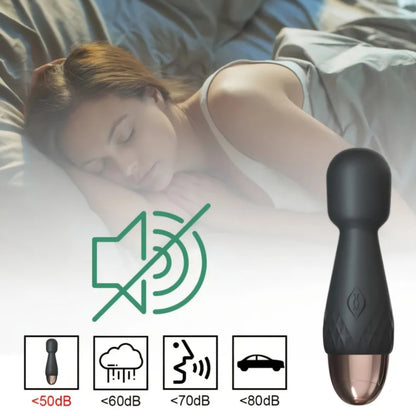 4 Inch Mini Wand Vibrator – 10 Modes of Pocket-Sized Power (Pink)