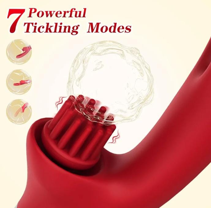 Rabbit Vibrators for Women, 3 in 1 G Spot Vibrator & Clitoral Stimulator with 6 Come Hither Motions, 7 Tickling Modes & 10 Vibration Modes, Finger Vibrator Adult Sex Toys for Female Pleasure