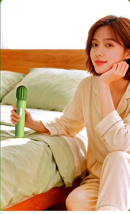 Rechargeable Cactus Massager Wand – 12 Vibration Modes & Body-Safe Silicone Head