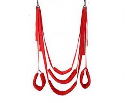 BDSM Ceiling Sex Swing with Seat Cushion, Full Rotation, Bondage Slave Soft Plush Sex Slings with Adjustable Straps, Hanging Handcuffs Leg Restraints Spreader Adult Sex Toys for Couple