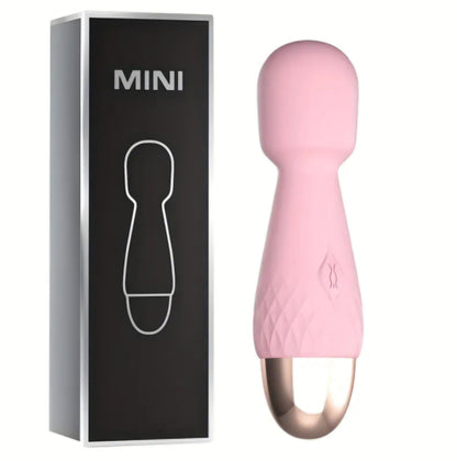 4 Inch Mini Wand Vibrator – 10 Modes of Pocket-Sized Power (Pink)