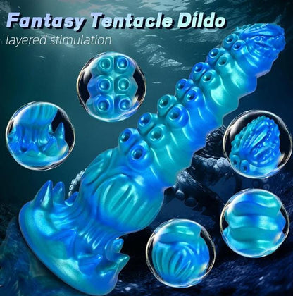 9.7in Huge Monster Tentacle Dildo, Big Fantasy Alien Knot Dildos
Thick Silicone Ribbed Dildo, Strong Suction Cup for G Spot & P Spot, Large Octopus Dildo, Anal Sex Toys for Women Men Couples