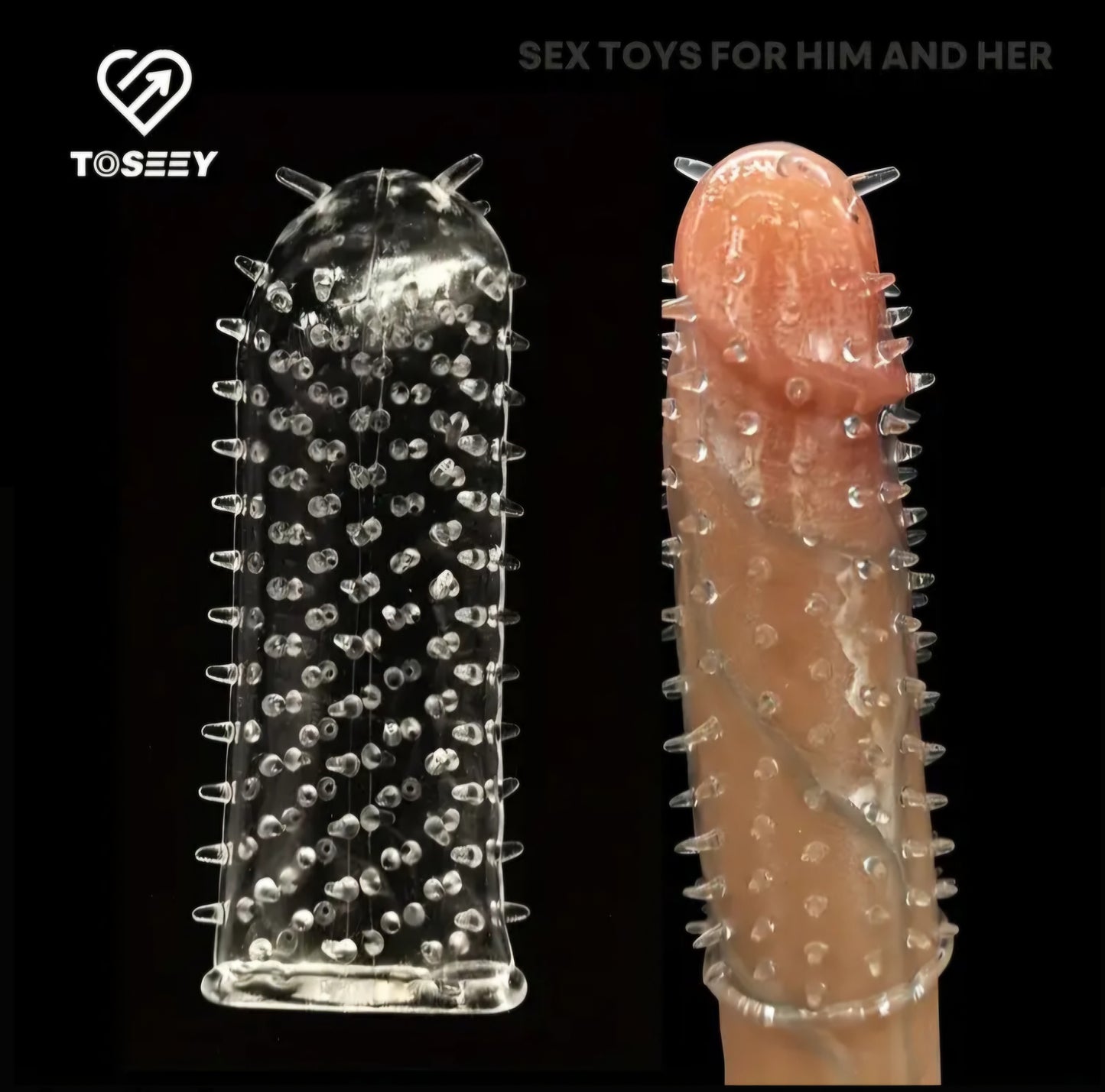 5 Piece Reusable Wolf Condom Sleeve