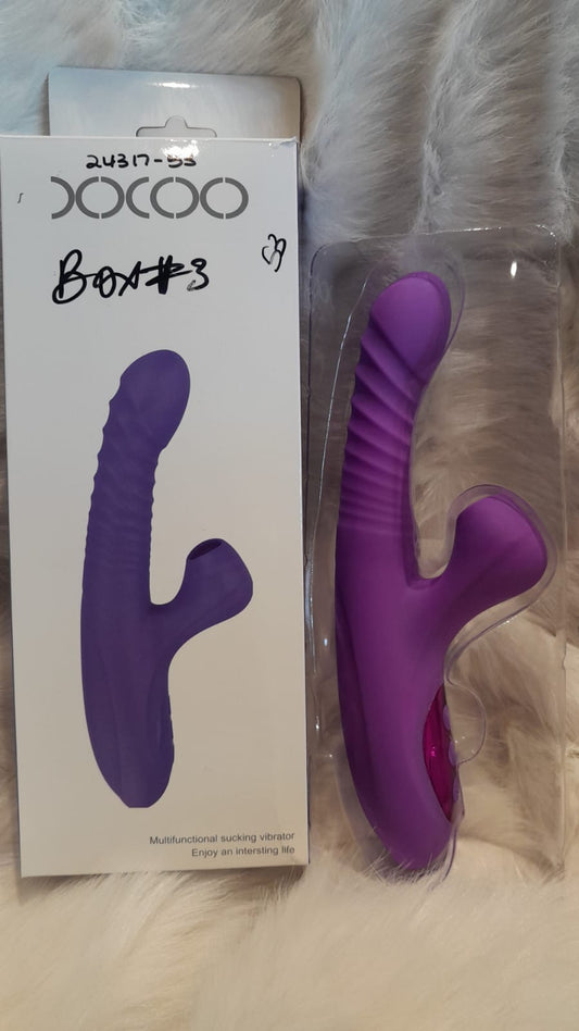 Clit Sucking Rabbit Vibrator, Penis Head, Heating, USB Rechargeable