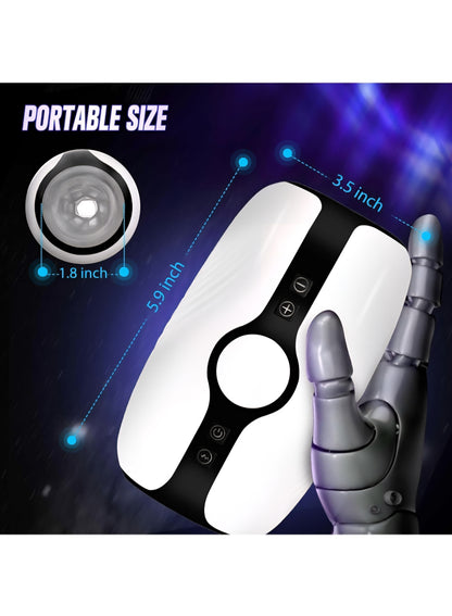 Automatic Male Masturbator Cup for Men, Open Ended Male Sex Toys for Penis Stroker with 3 Clamping Sucking & 7 Vibrating Modes, Pocket Pussy Penis Vibrator Male Blowjob Machine Adult Toys for Men