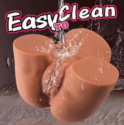 Sex Doll Male Masturbator Realistic Pocket Pussies for Men, Big Ass Male Love Doll Fake Pussy, Pussy Ass Blowjob Stroker with 2 Hole Deeper Vagina & Tight Anal, Fake Butt Sex Toy for Men Masturbation