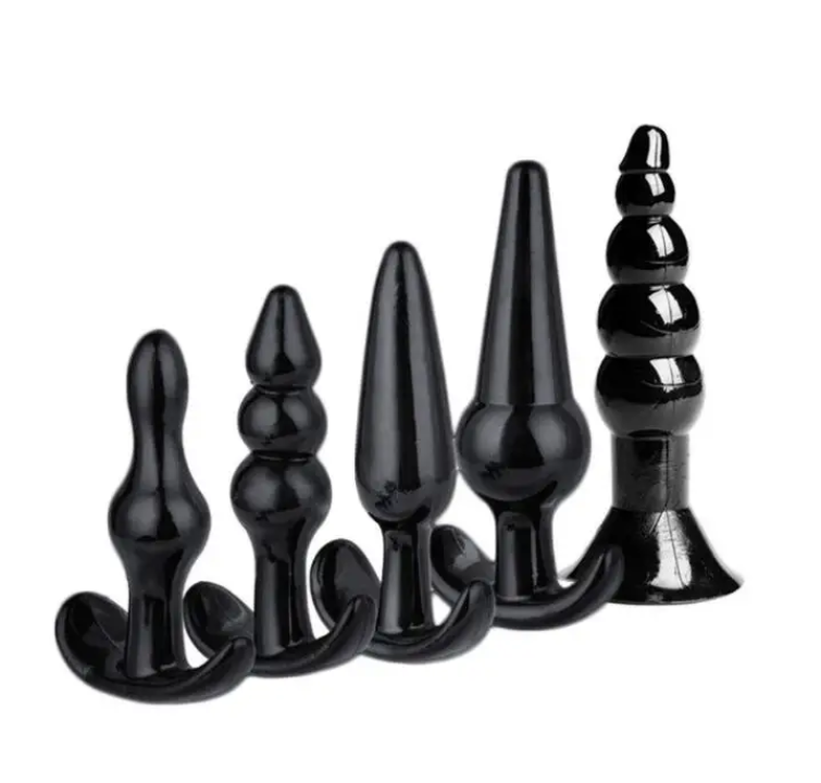 7-Piece Anal Play Kit - Silicone Butt Plugs with Suction Base, Beaded Anal Beads, and Bullet Vibrator - BDSM Slave Game Set for Beginners & Pros (Available June 13th)
