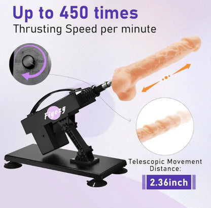 Sex Machine Automatic Dildo Machine for Women, Thrusting Sex Toys Fuck Machine with Remote Controller, Masturbation Machine Realistic Dildos with 3xlr Connector Adult Toys Vagina Anal Sex Stimulation