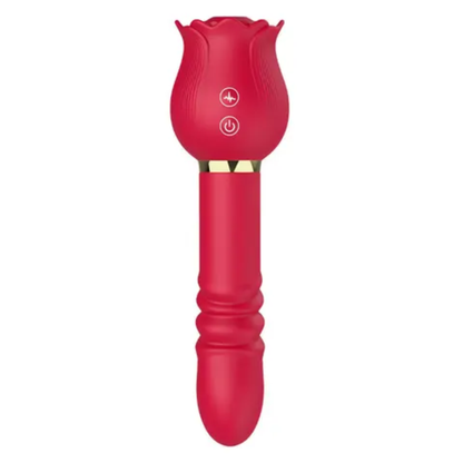 Luxurious Rose Sucking & Thrusting Vibrator for Clitoral & G-Spot Stimulation