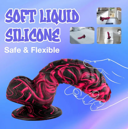 Sex Toys Realistic Dildo for Adults, 7.16 Inch Blowjob Silicone Thick Monster Dildos with Strong Suction Cup, G Spot Clitoral Vagina Anal Toy for Women Men Couples