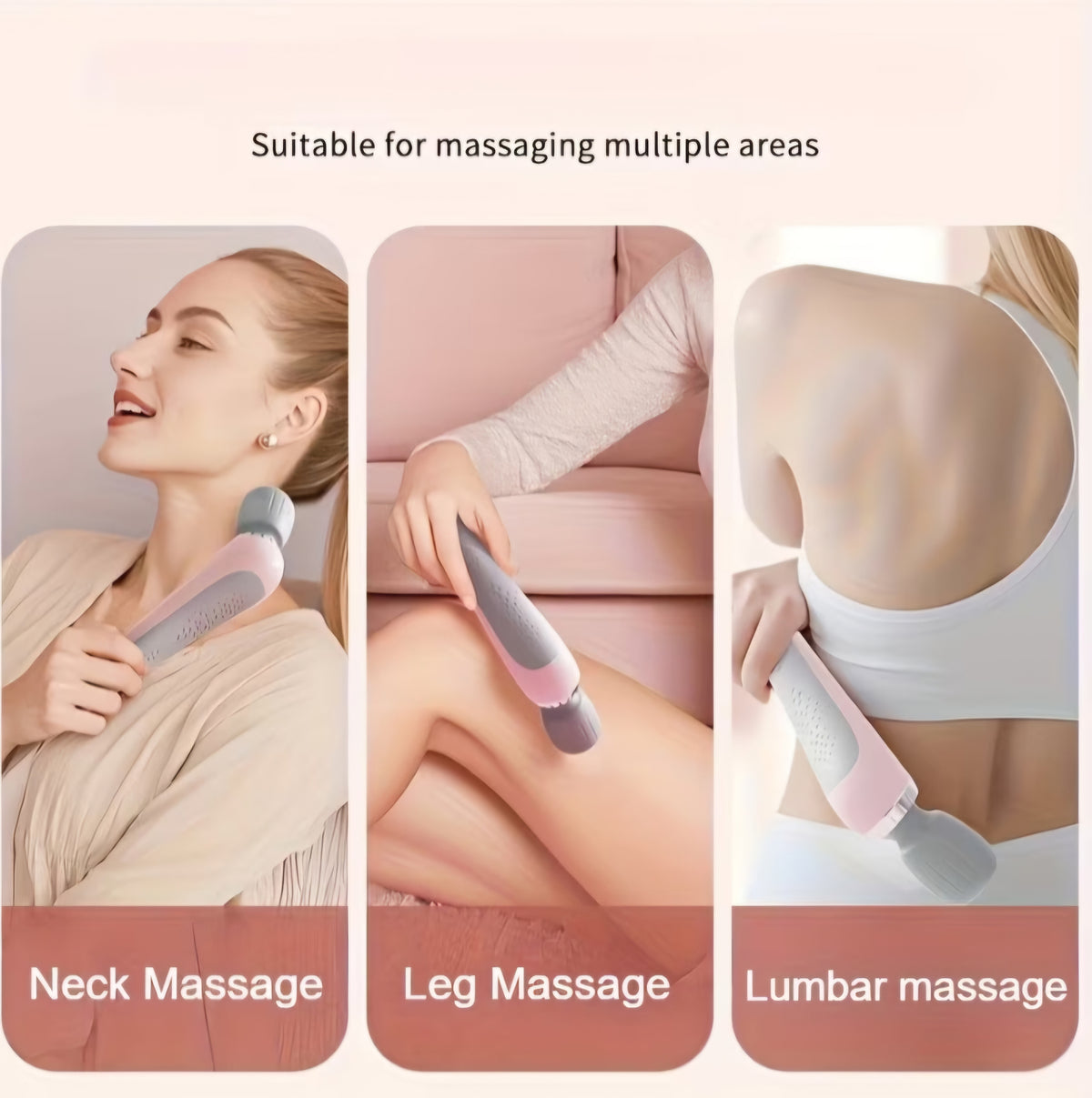 Portable Electric Wand Massager – USB Rechargeable High-Frequency Personal Body Massager for Neck, Back & Muscle Relaxation