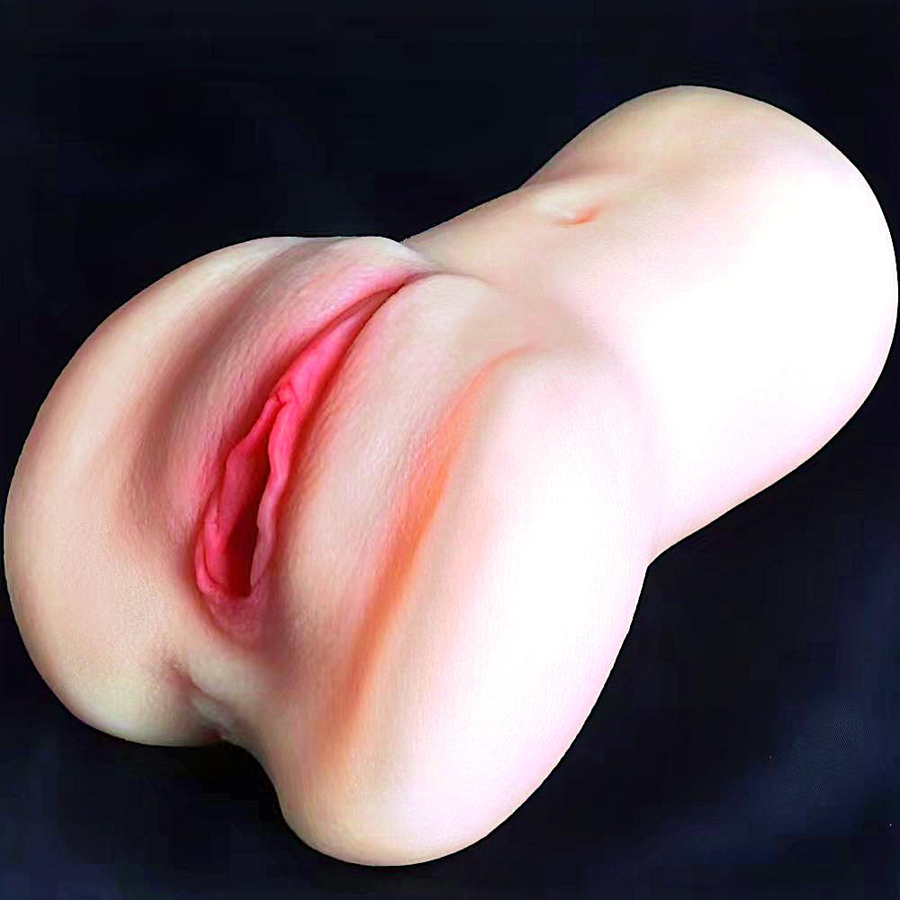 2-in-1 Life-Like Soft Silicone Male Masturbator Pocket Pussy Vagina Anus – Ergonomic Realistic Curves