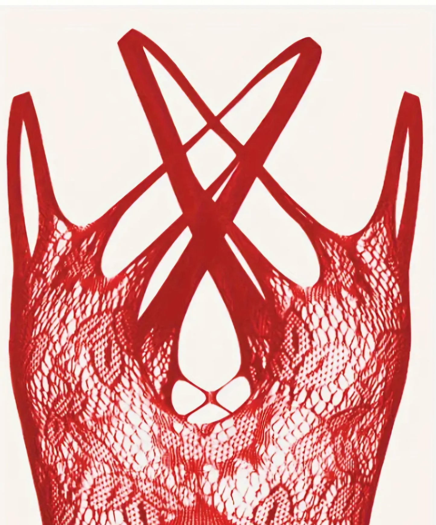Red Hollow Design Erotic Bodysuit Lingerie ❤️‍🔥 - One Size