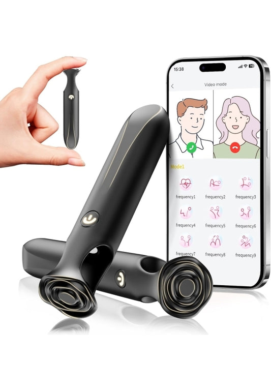 Mini Bullet Vibrator - App Long Distance Vibrator Sex Toys, G Spot Lipstick Vibrator with 9 Vibration Modes, Discreet Female Vibrators for Travel, Adult Sex Toys & Games for Couples Play