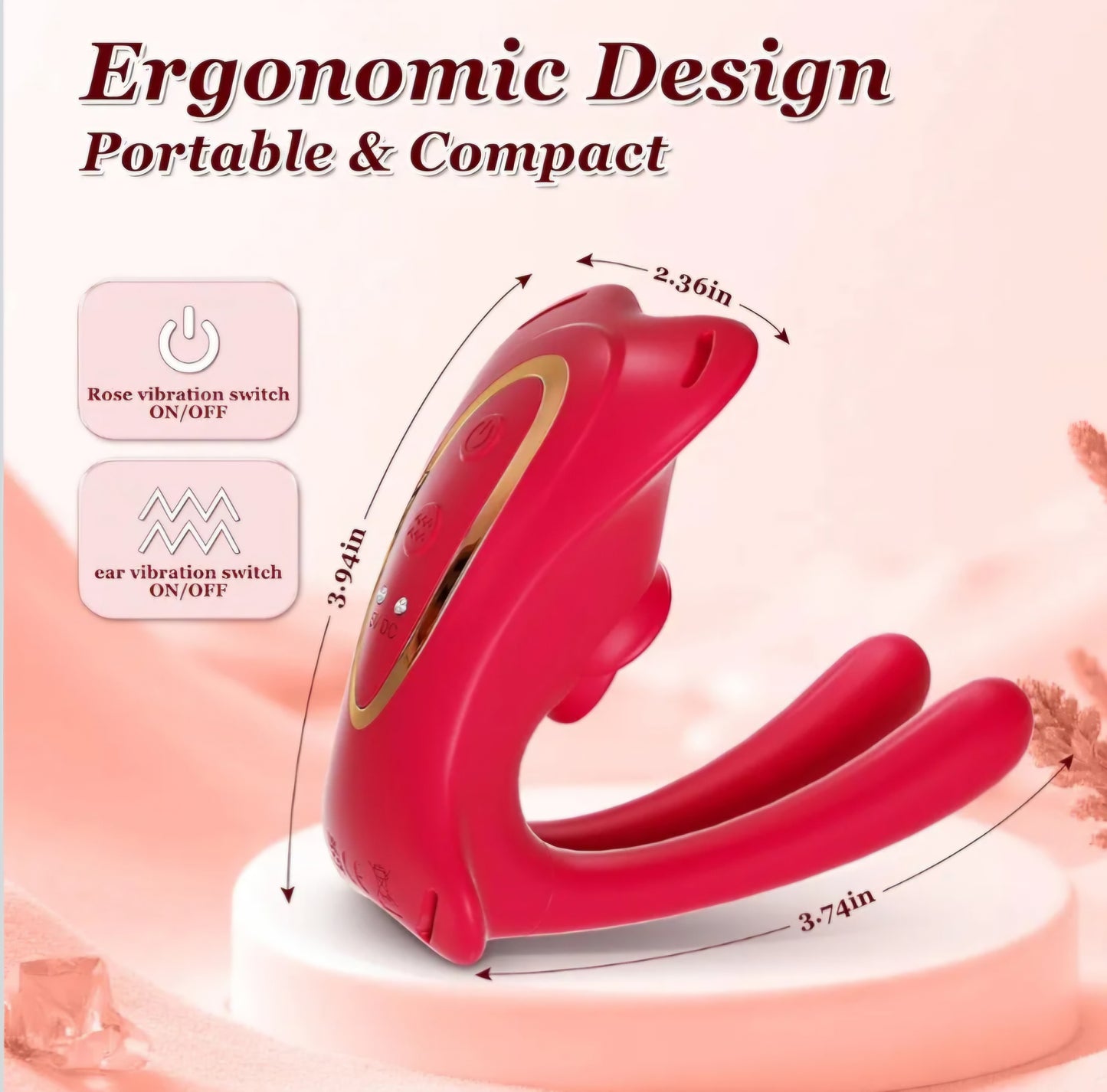 Couples Rose App Remote Control Wearable Vibrator, Adult Sex Toys for Women Couple Men Games, 9 Vibration Clitoris Penis Vibrators for G Spot & Clit Pleasure, Female BDSM Clitoral Stimulator Sex Toy