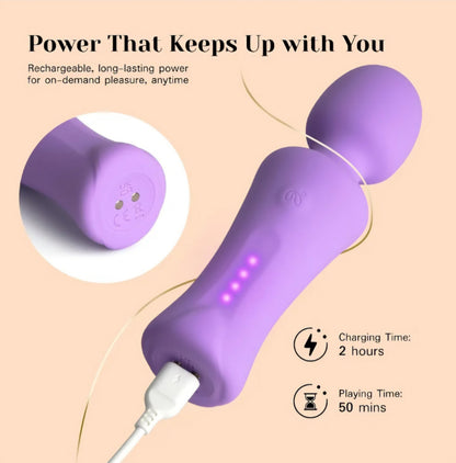 Tracy’s Dog Pocket Wand Vibrator - Mini Cordless Wand Massager for Women Clit Stimulation, 4 Intensity Levels, Waterproof, Rechargeable Travel-Friendly Adult Sex Toy for Solo & Couples, Sex Games