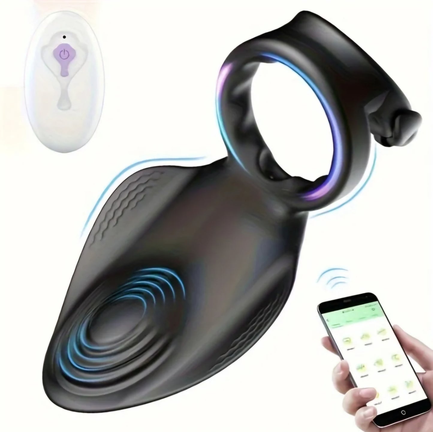 Dual-Action App-Controlled Vibrating Performance Ring
