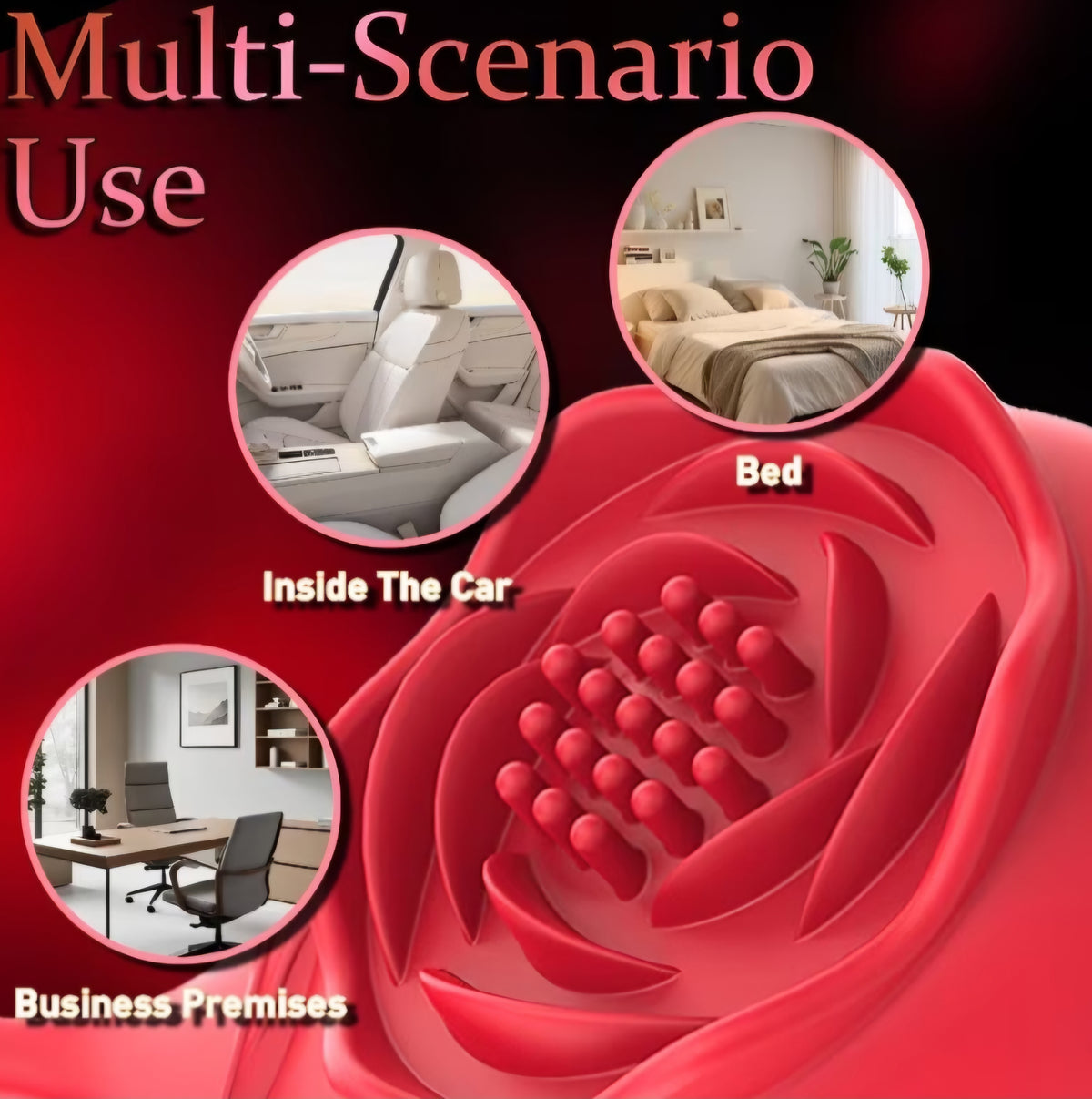 App-Controlled Rose Vibrating Ring – Dual Stimulation Cock Ring & Clitoral Stimulator for Couples