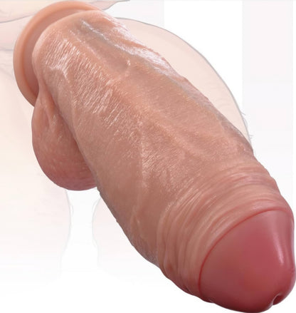 Jumbo, Fat 3" Diameter XXL Uncut Dildo - 9.3'' Girth Huge Big Black Thick Dildo with Strong Suction Cup,Giant Massive Girth Dildos for Anal & Vaginal Play, Real Skin Fake Penis G-Spot Stimulation Adult Sex Toys
