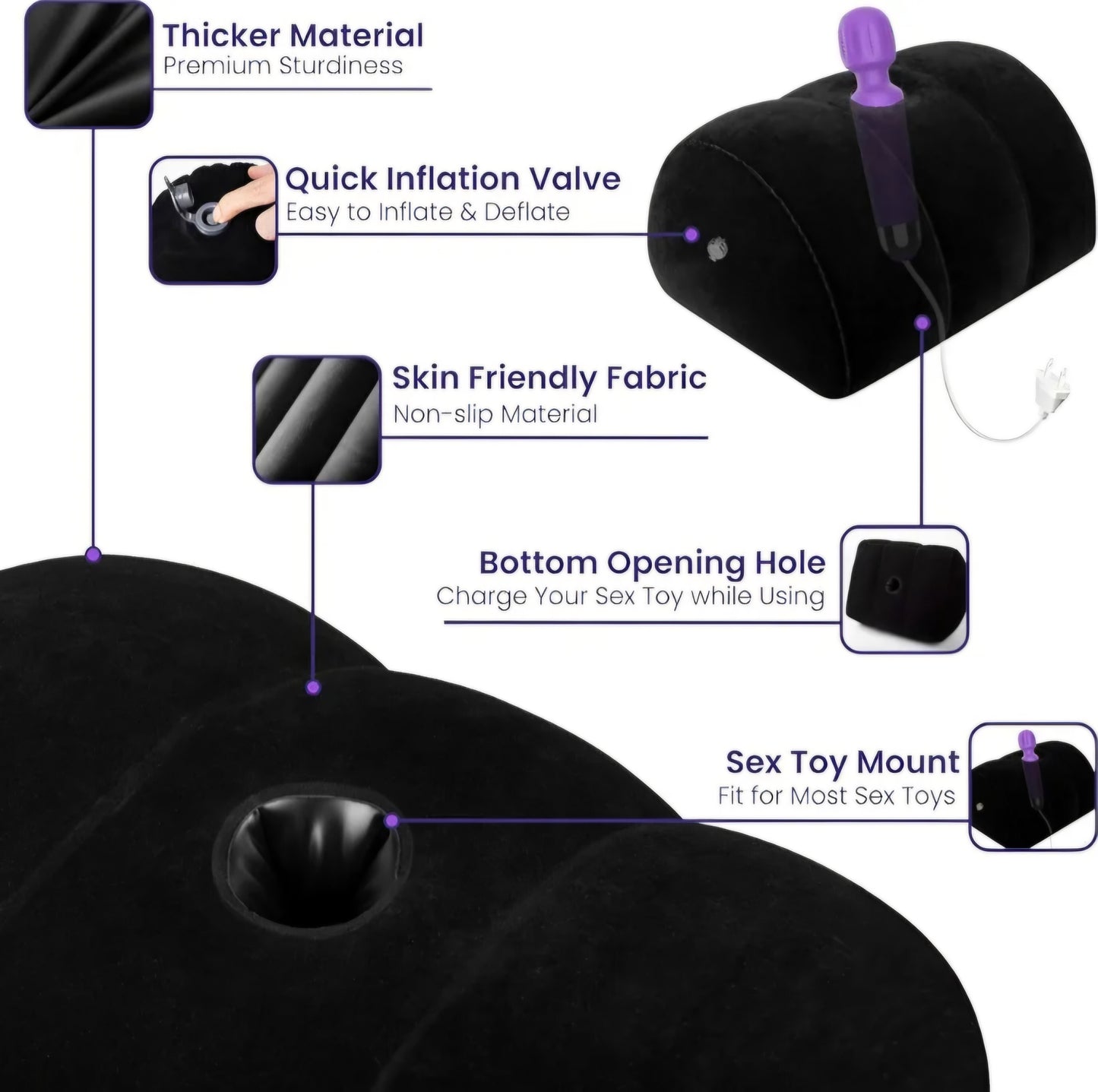Dildo Mount Inflatable Sex Position Pillow for Adults Sex Furniture Sex Toys for Women Dildo Chair Sex Toy Mount Couples Women