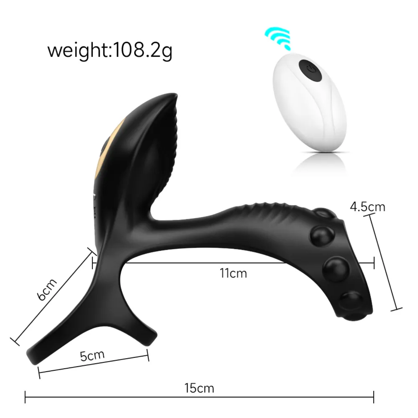 Frank App Controlled 3 Penis/Cock Ring Vibrating Cock Penis Ring with 9 Modes for Male and Female Stimulation