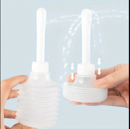 180ml Accordion-Style Travel Enema Bulb – Flexible Nozzle Personal Irrigator