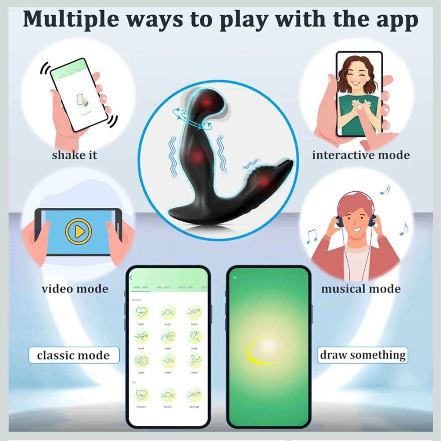 Rotating & Vibrating Anal Vibrator Prostate Massager Male Sex Toys, Adult Toys App Control Prostate Stimulator Toy with 3 Rotating & 9 Vibrating Modes Butt Plug Adult Anal Sex Toys for Men