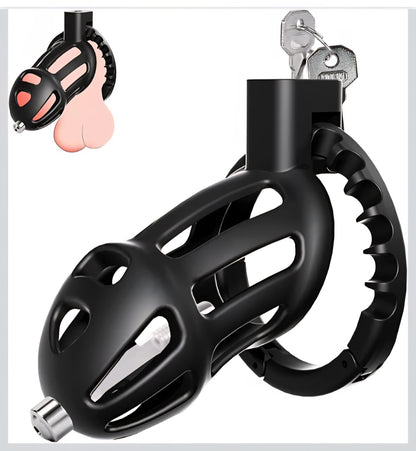 Male Chastity Cage Sex Toys – Lightweight Chastity Device with 8-Size Adjustable Cock Ring &Soft Urethral Catheter, Cock Cage Bondage Gear for Penis Exercise Control, Adult Toys for Men Beginners