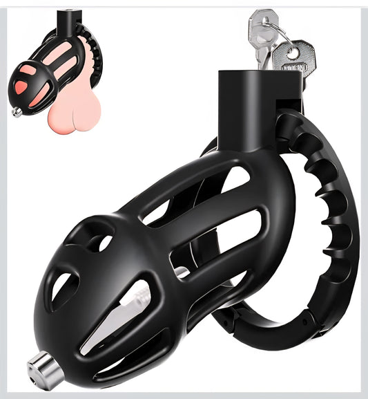 Male Chastity Cage Sex Toys – Lightweight Chastity Device with 8-Size Adjustable Cock Ring &Soft Urethral Catheter, Cock Cage Bondage Gear for Penis Exercise Control, Adult Toys for Men Beginners