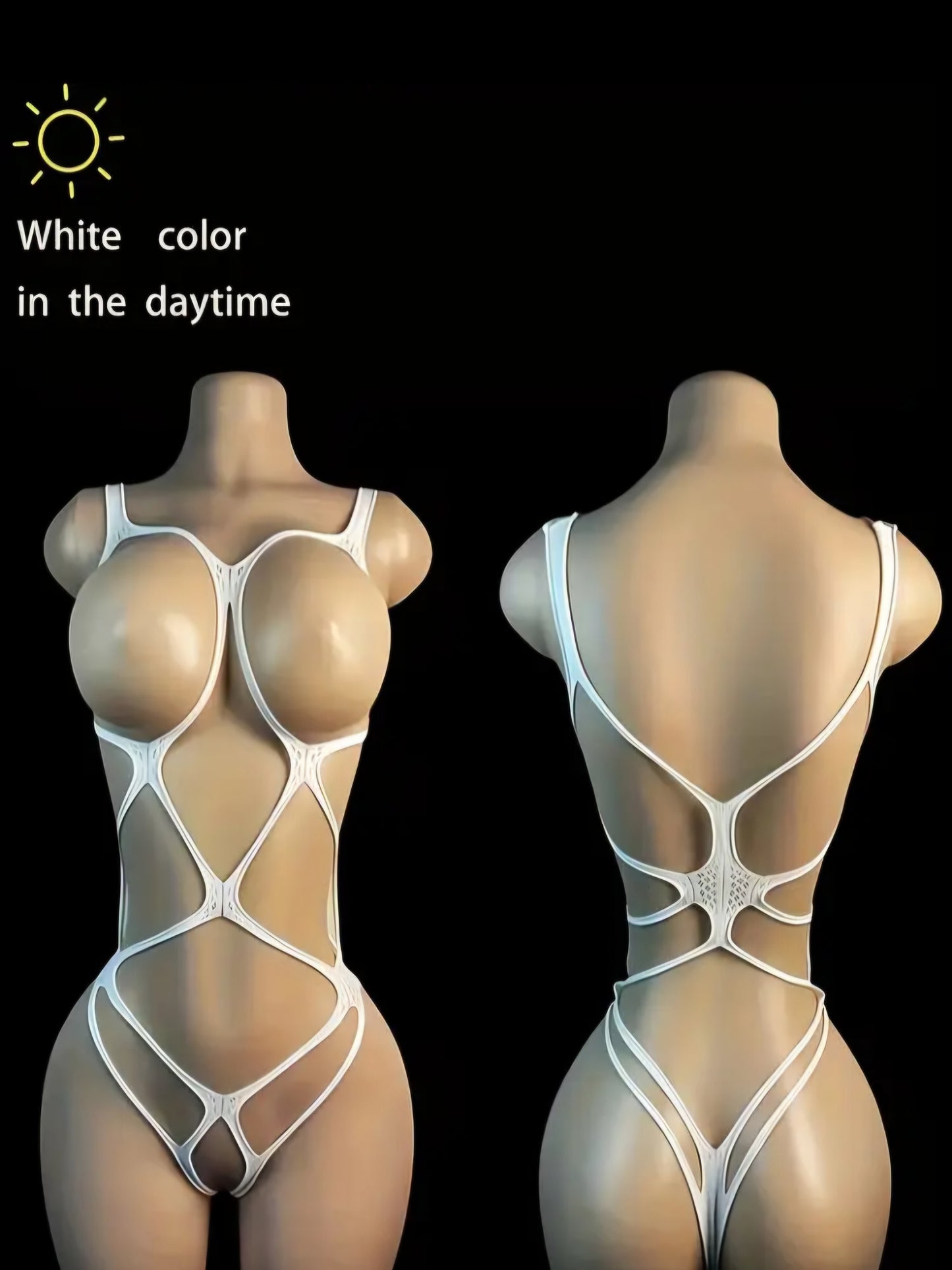 💡 Glow-in-the-Dark Luminous Bodysuit - The Ultimate Party Wear Lingerie! 💡- One Size