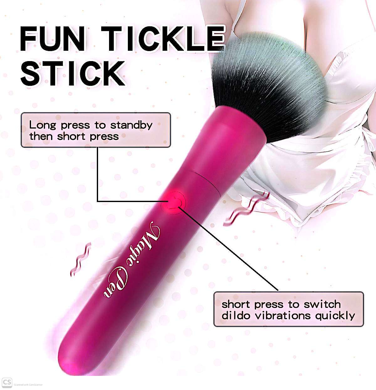 10-Frequency Vibrating Makeup Brush Massager – USB Rechargeable & Waterproof