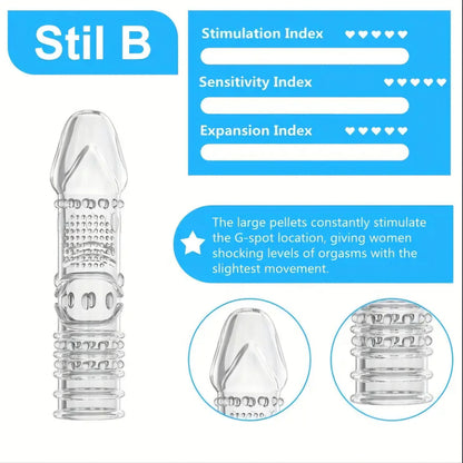 4 Pcs Reusable Penis Sleeves - Texture, Sensation, and Shared Pleasure