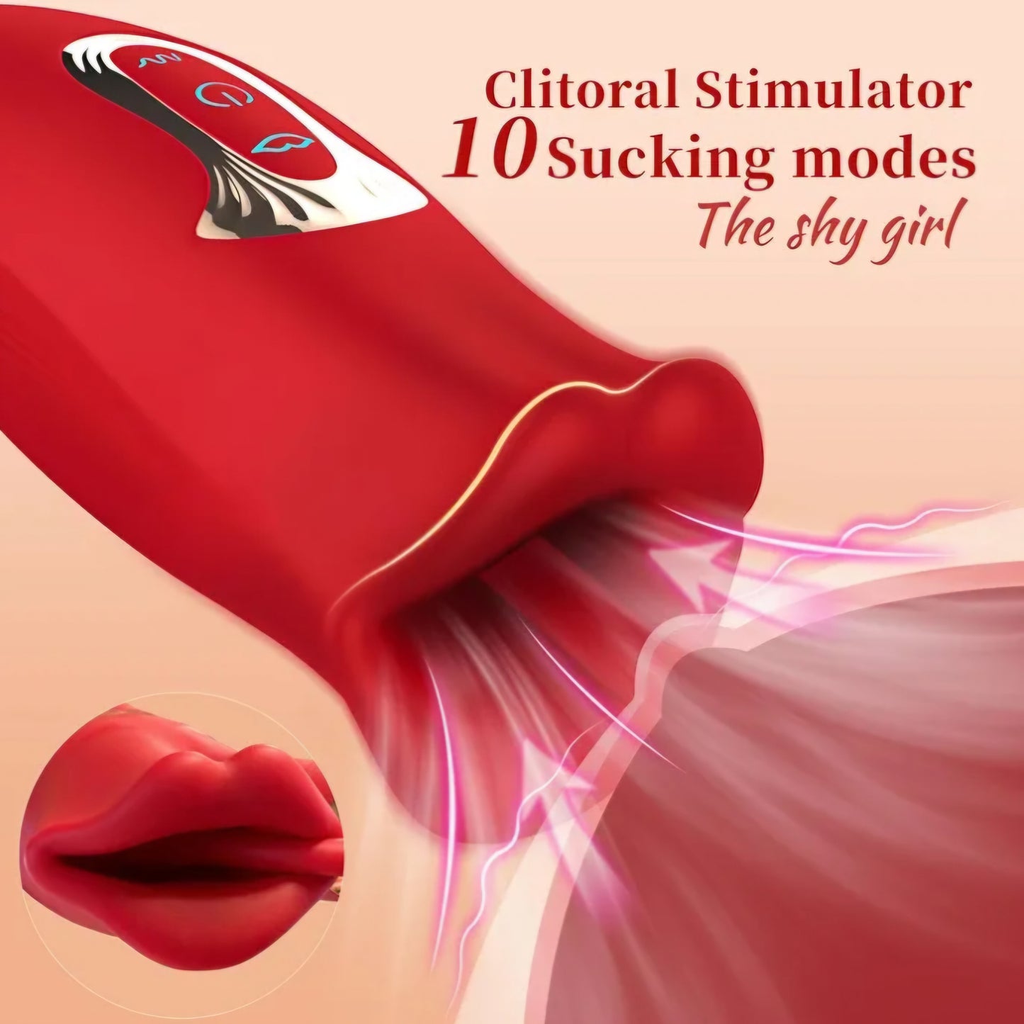 Adult Sex Toys Mouth Sucking Vibrator, 3 in 1 Finger Shaped Bullet Vibrator
Vibrator Dildo Sex Toy Clitoral Massager with 10 Vibrating/Wiggling/Suction Modes, Realistic Mouth Suction Vibrator for Women AMA