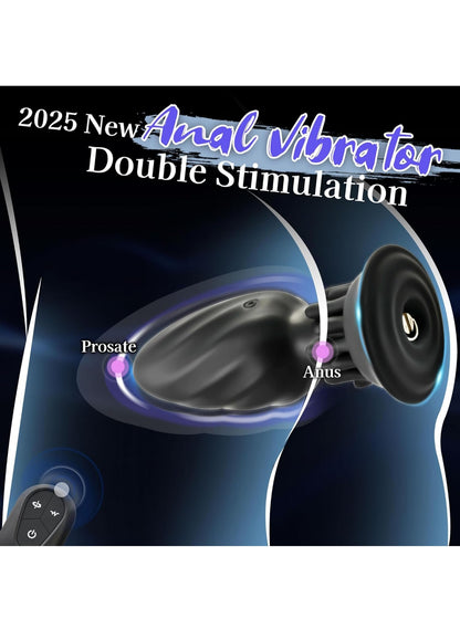 Anal Plug Adult Sex Toy with 10 Rotation & Vibration Modes, Prostate Massager Anal Sex Toys with Rotating Tentacles, Prostate Toys Vibrating Butt Plug Anal Dildo with Remote, Sex Toys for Gay & Couple