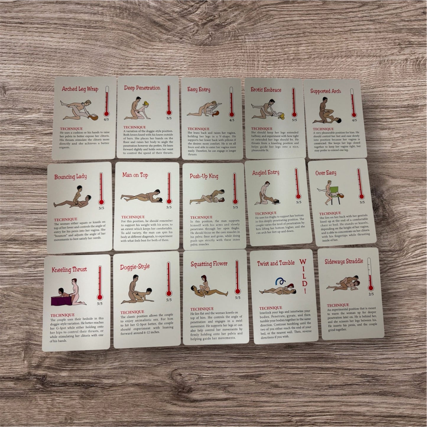 A Year of Sex! Sexual Position Card Game Foreplay Fun Sex Games Kama Sutra for Adults. Adult Sex Games, Fetish, Fantasy, Gifts