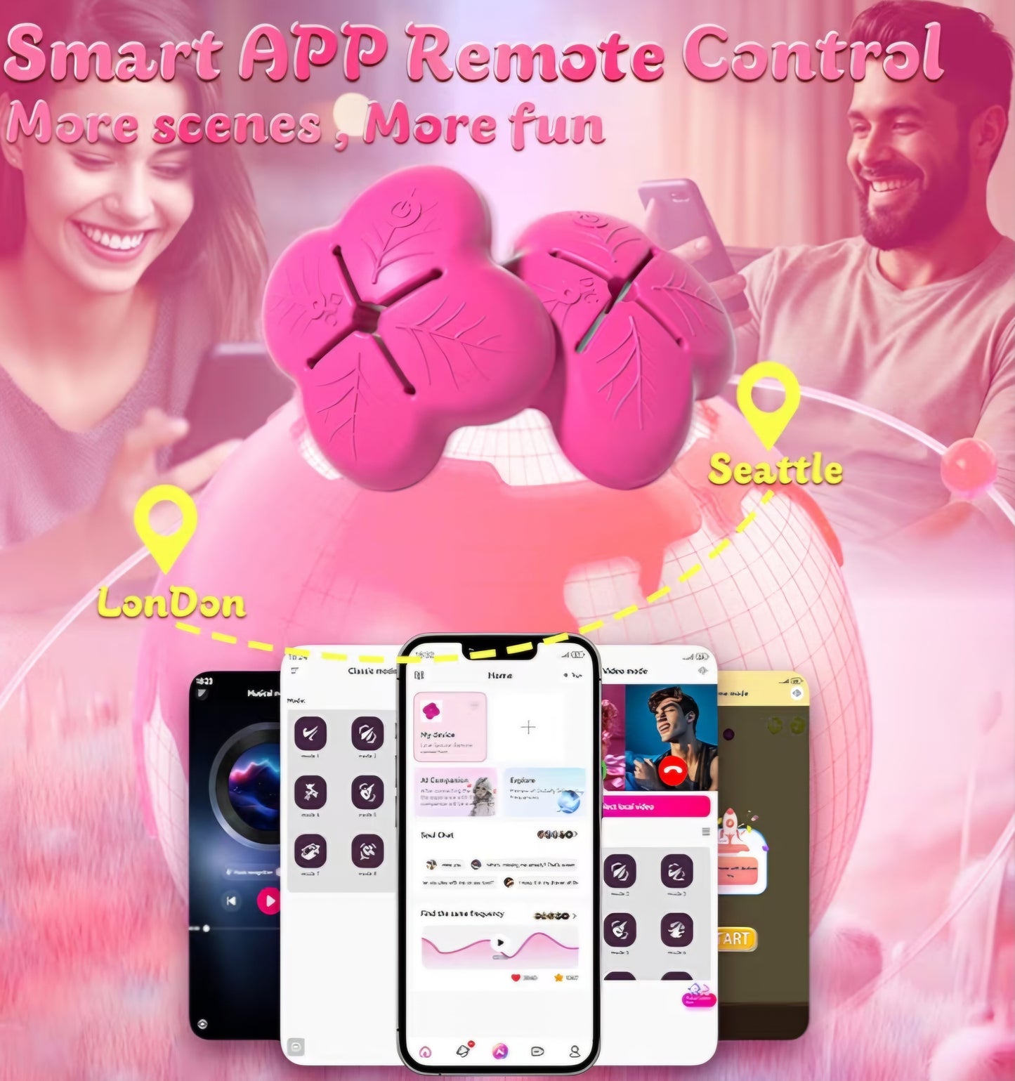 Nipple Toys Clamps Vibrator – Adult Sex Toys APP Remote Control with 9 Vibration Modes, BDSM Nipple Vibrators, Adult Toys for Women Sexual Pleasure Tools for Women Couples Sex Toys