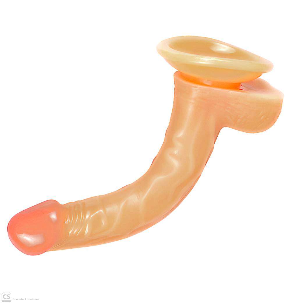 Realistic Silicone Strap-On 7.48 Inch Dildo – Flexible Curved Design with Adjustable Harness